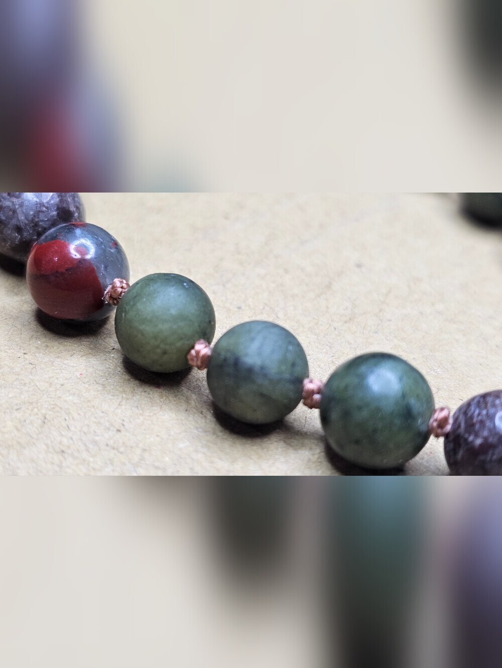 Green Multicolor Bead Bracelet with Silver Charm - Unbranded - Picture 5 of 5